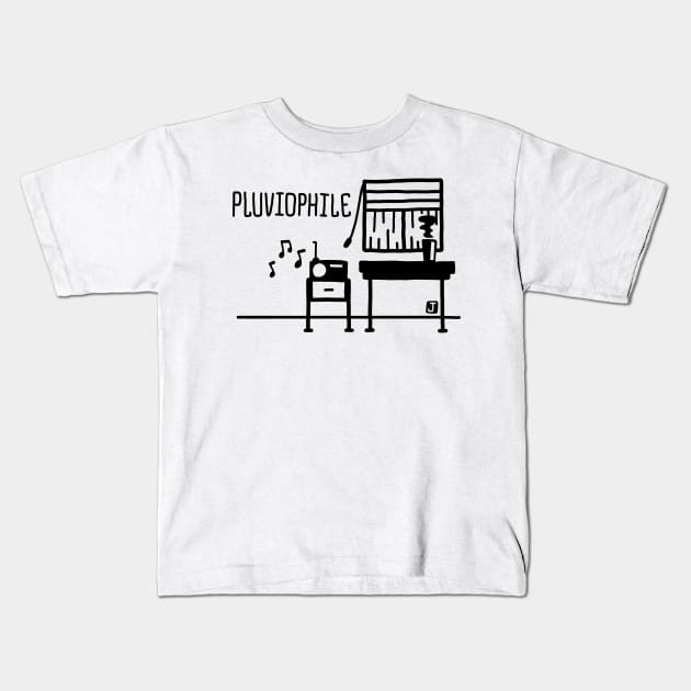 Pluviophile - Rain Lover Kids T-Shirt by Ynormal